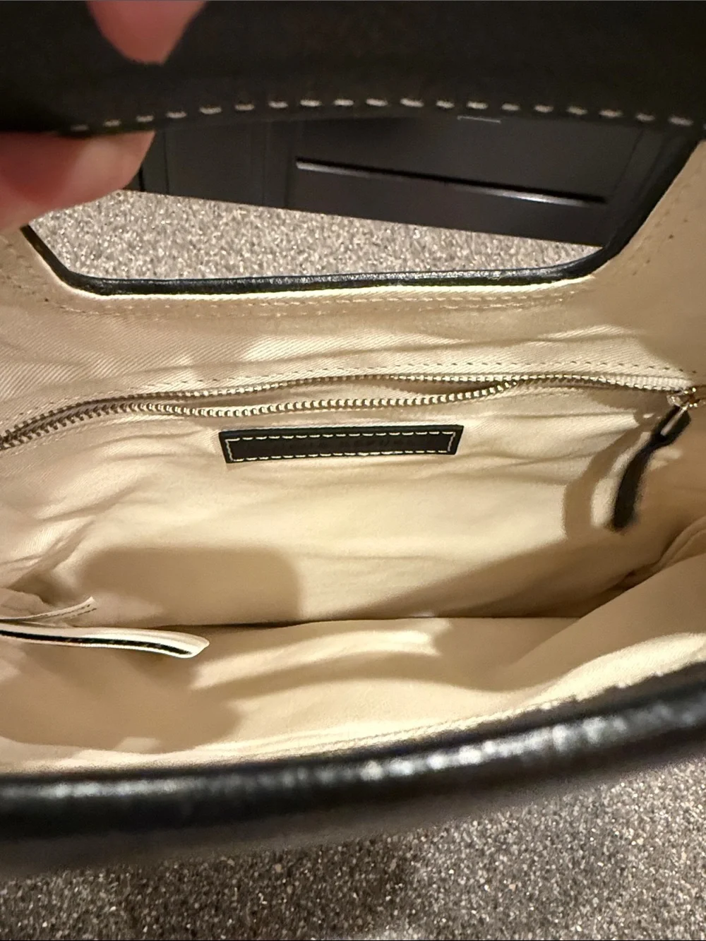Banana Republic Black & Cream Plaid Top-Handle Clutch